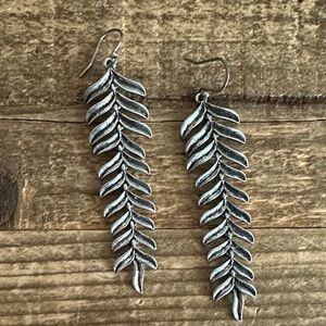 Silver Leaf Inspired Earrings